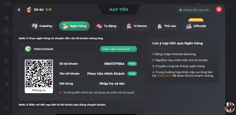cân nhắc chọn mốc nạp tại uk88
