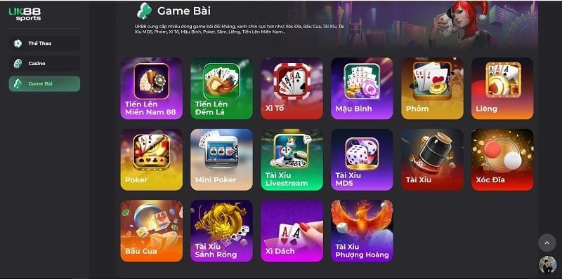 game bài Xì dách UK88