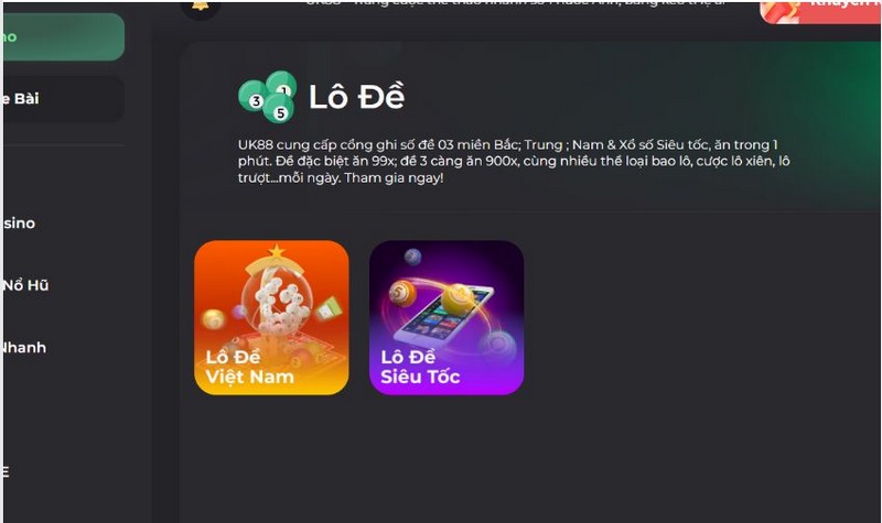 cá cược Lô đề cùng UK88